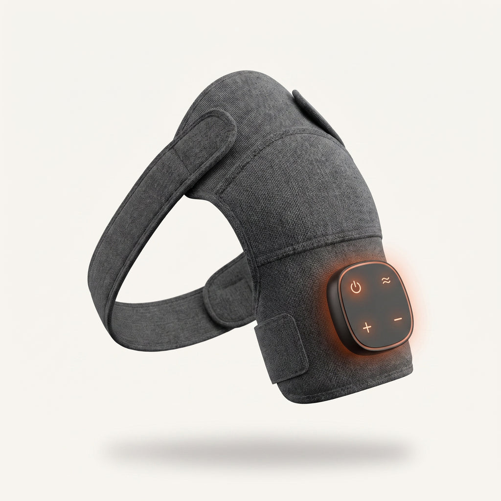 MotionWell Pro Shoulder Heat, Compression & Vibration Massager — Deep Relief, No Cords