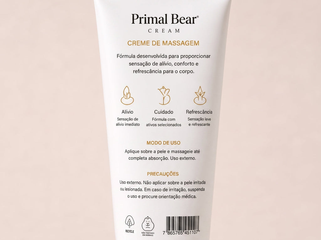 Primal Bear Cream back label detail