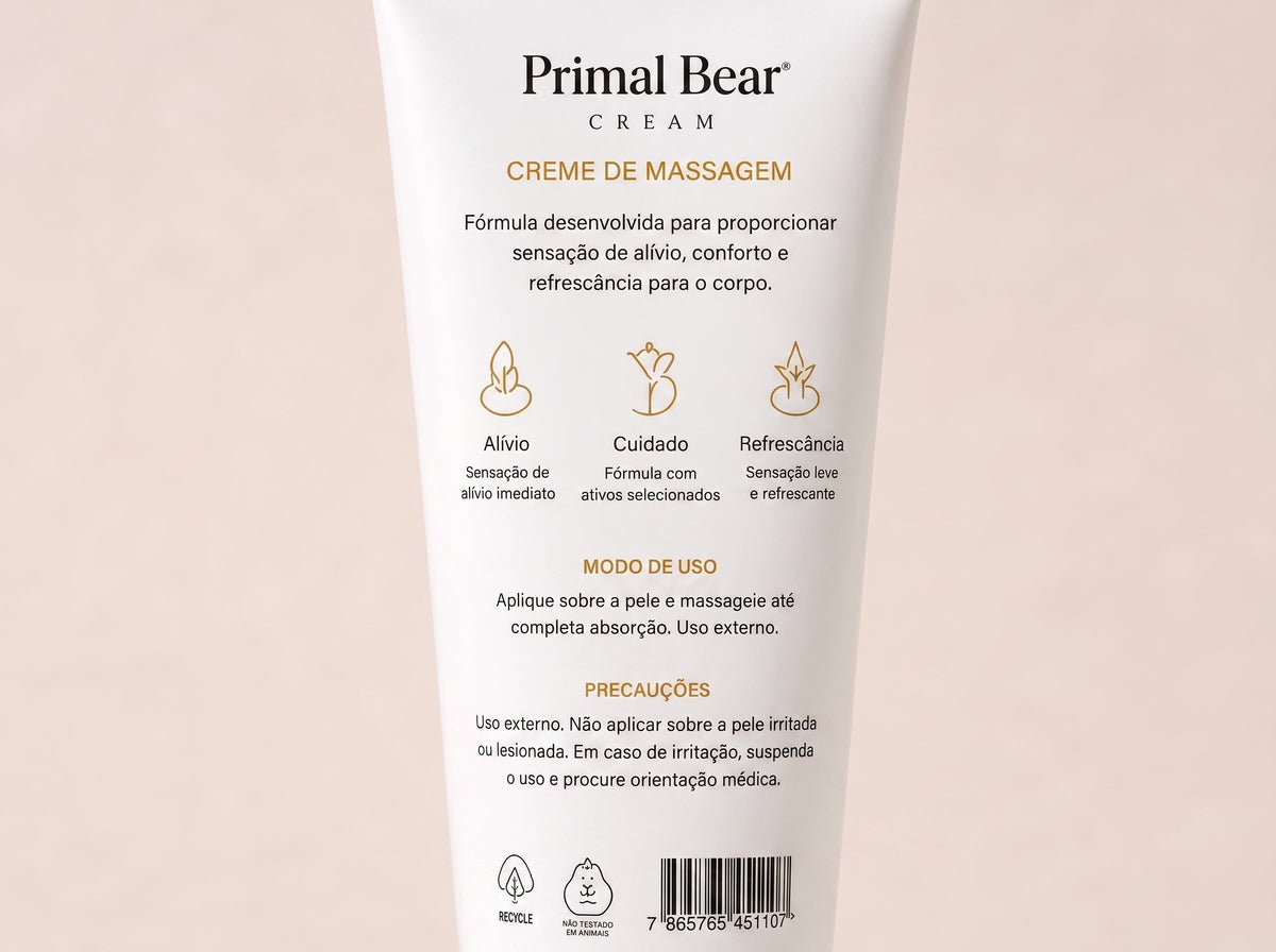 Primal Bear Cream back label detail
