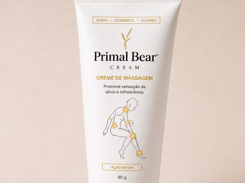Primal Bear Cream front label detail